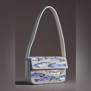 NWT Anthropologie Fiona Beaded Bag Sardine Fish Design Viral Purse Summer 2025